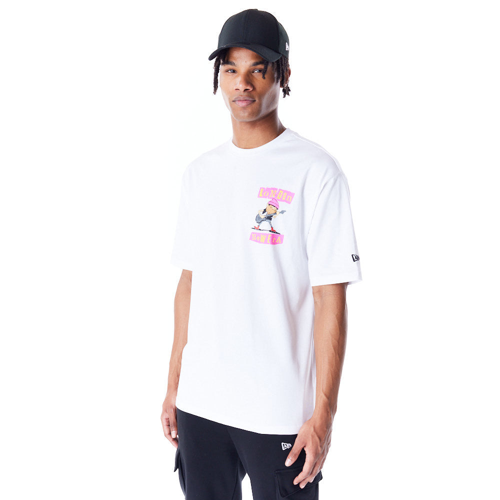 New Era Location Graphic London Oversized White Tee