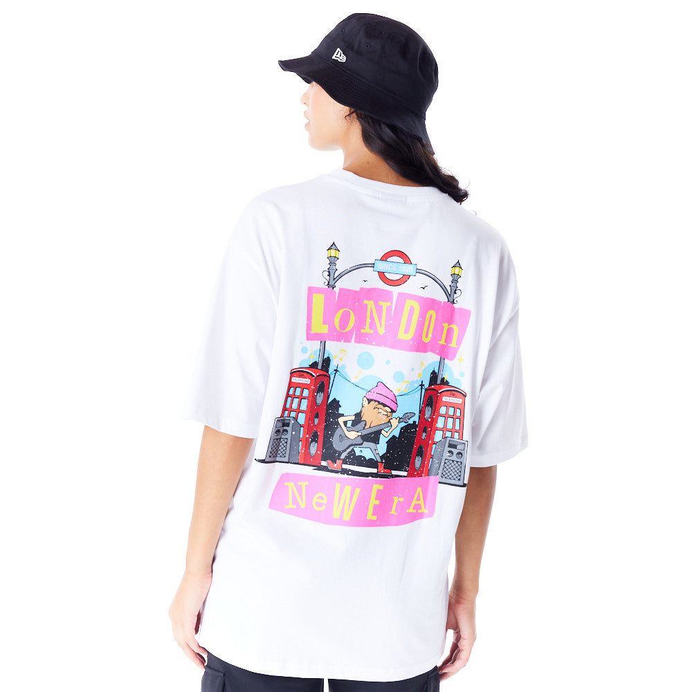 New Era Location Graphic London Oversized White Tee