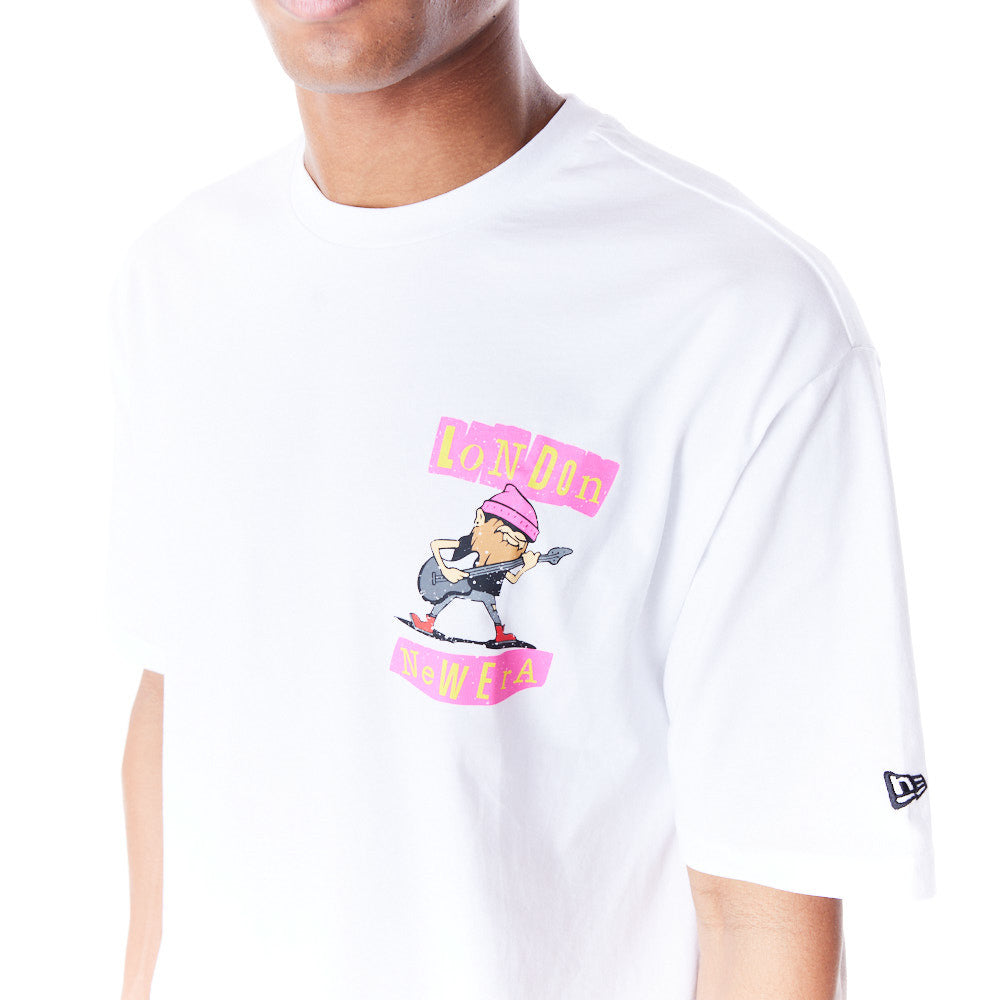 New Era Location Graphic London Oversized White Tee