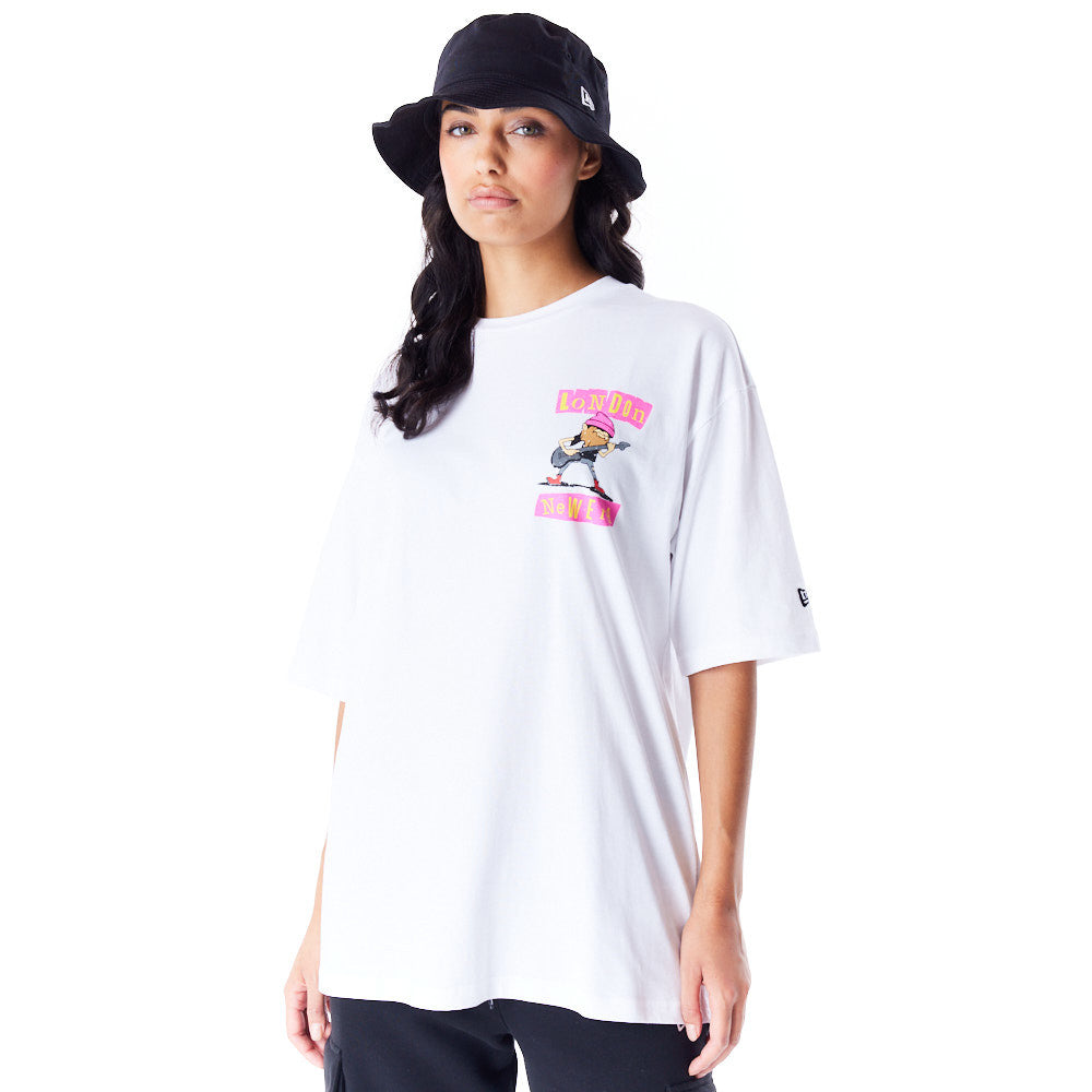 New Era Location Graphic London Oversized White Tee