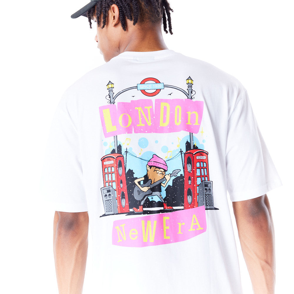 New Era Location Graphic London Oversized White Tee