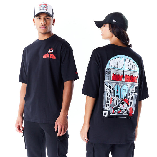 New Era New York City Graphic Oversized Black Tee