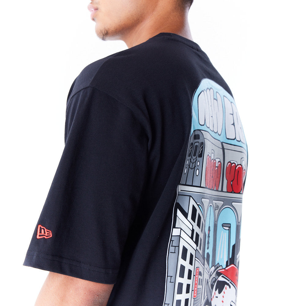 New Era New York City Graphic Oversized Black Tee