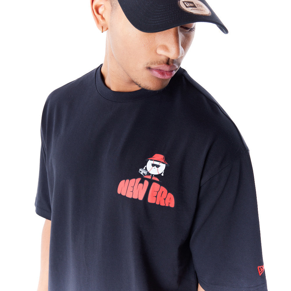 New Era New York City Graphic Oversized Black Tee