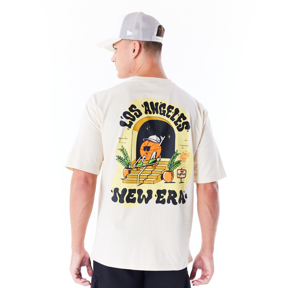 New Era Los Angeles City Graphic Oversized Stone Tee