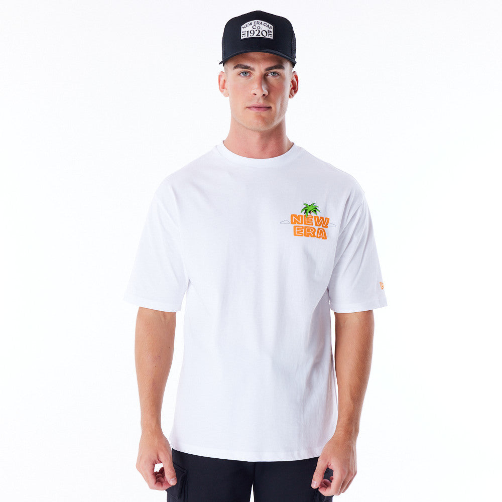 New Era Los Angeles City Graphic Oversized White Tee