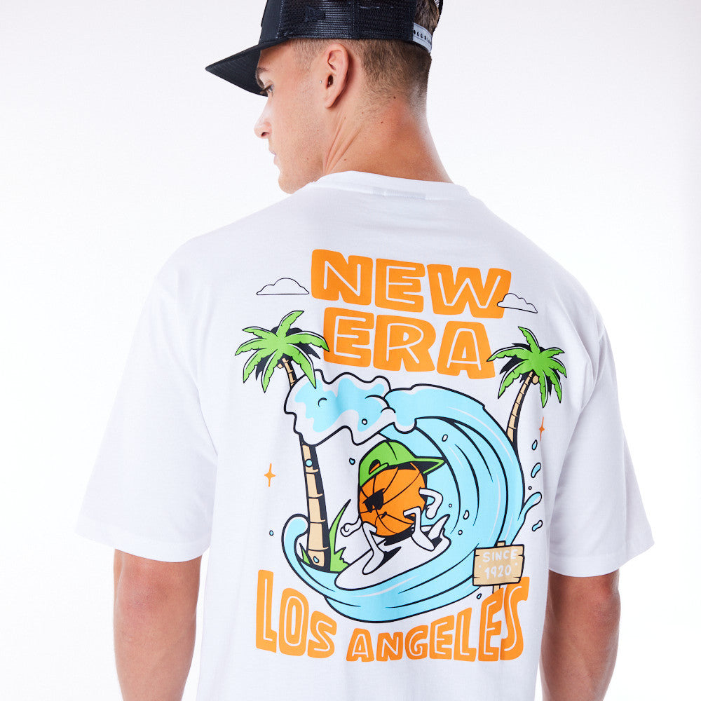 New Era Los Angeles City Graphic Oversized White Tee