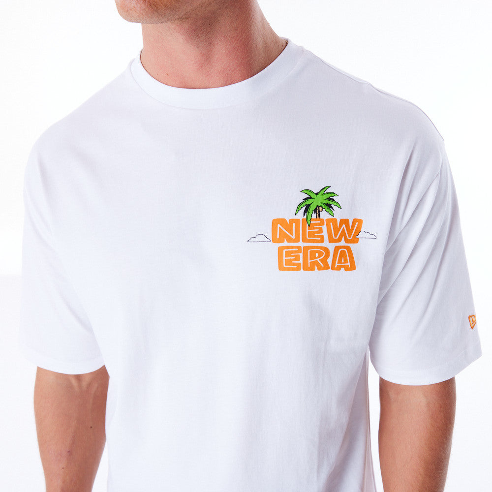 New Era Los Angeles City Graphic Oversized White Tee