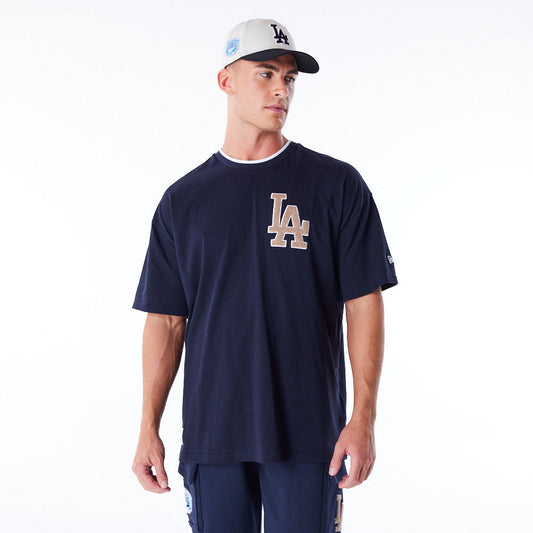 Los Angeles Dodgers World Series Drop Shoulder Navy Tee