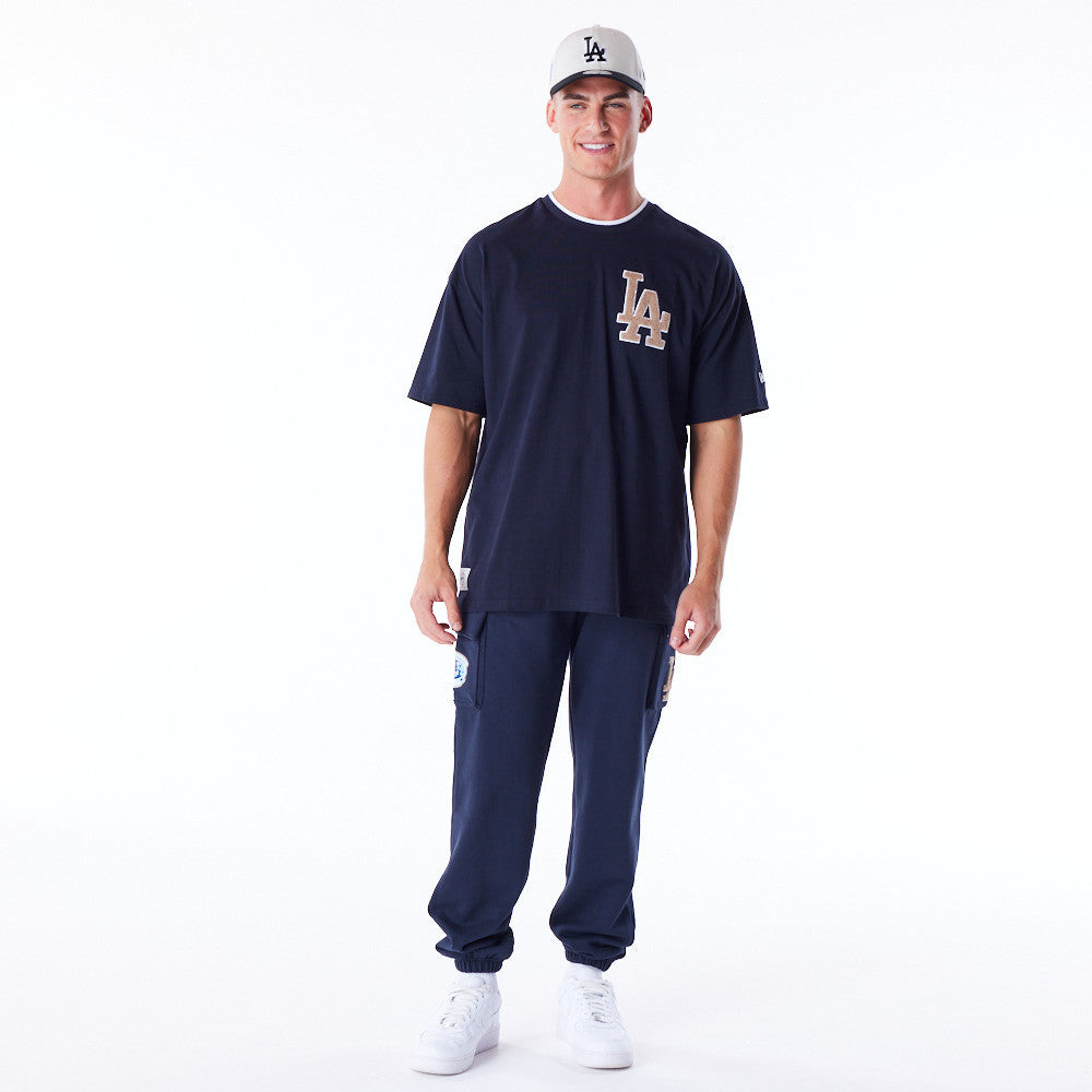 Los Angeles Dodgers World Series Drop Shoulder Navy Tee