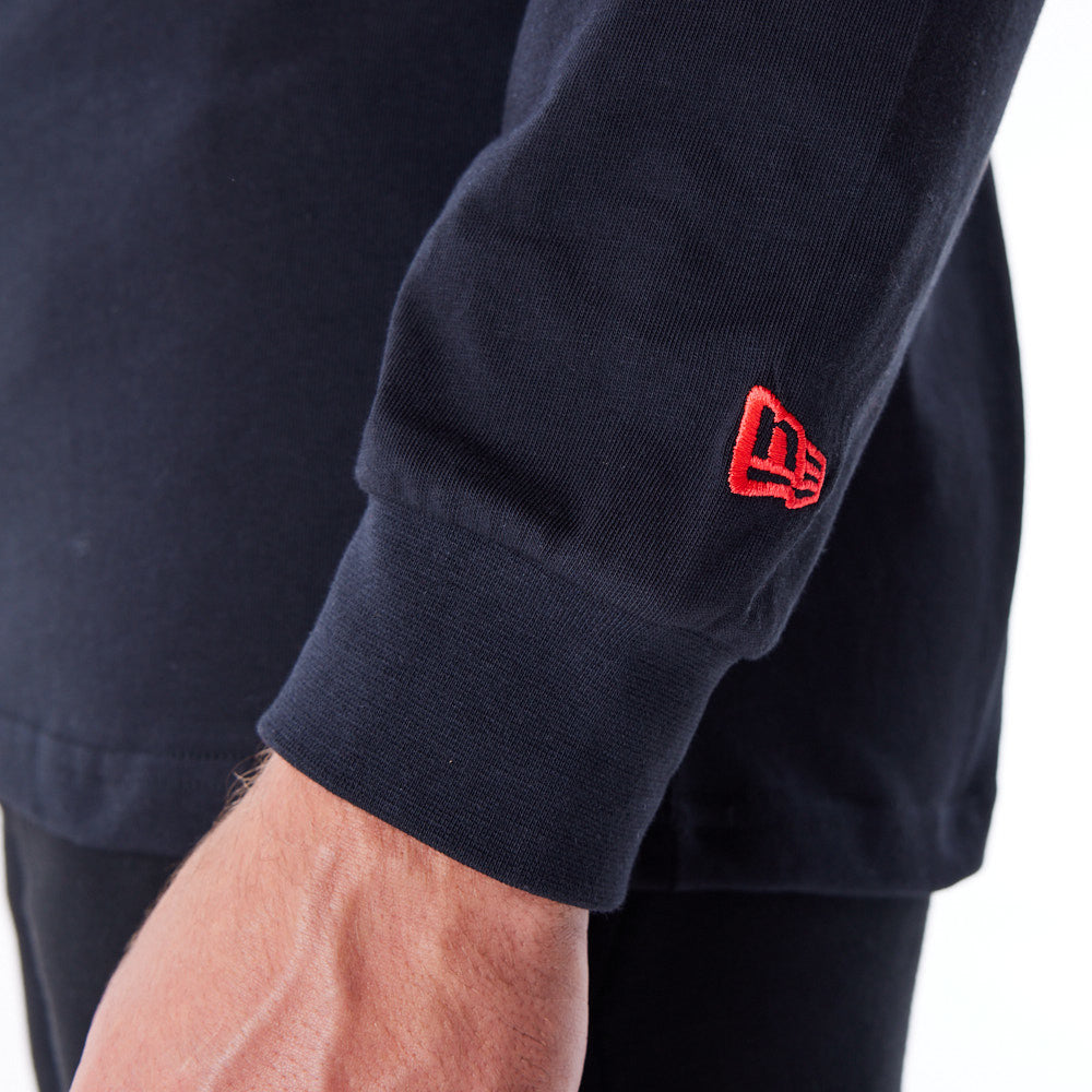 New Era Flag Flame Longsleeve Black Tee