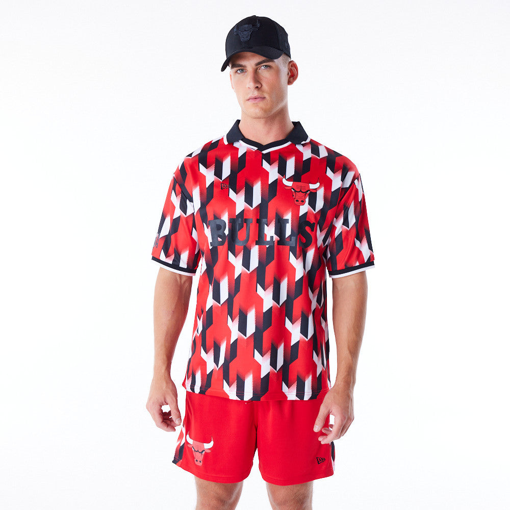 Chicago Bulls NBA Soccer Red Tee