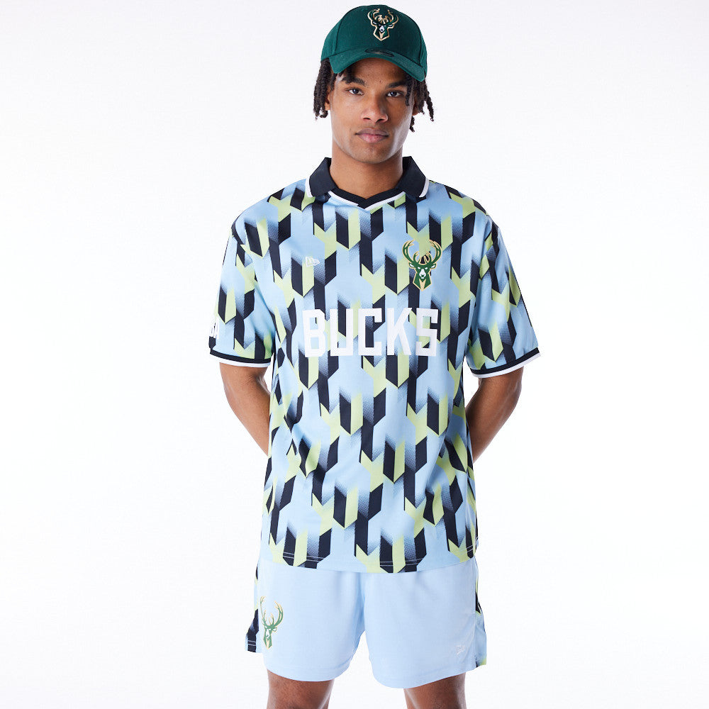 Milwaukee Bucks NBA Soccer Blue Tee