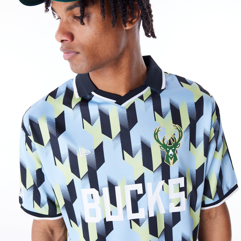 Milwaukee Bucks NBA Soccer Blue Tee