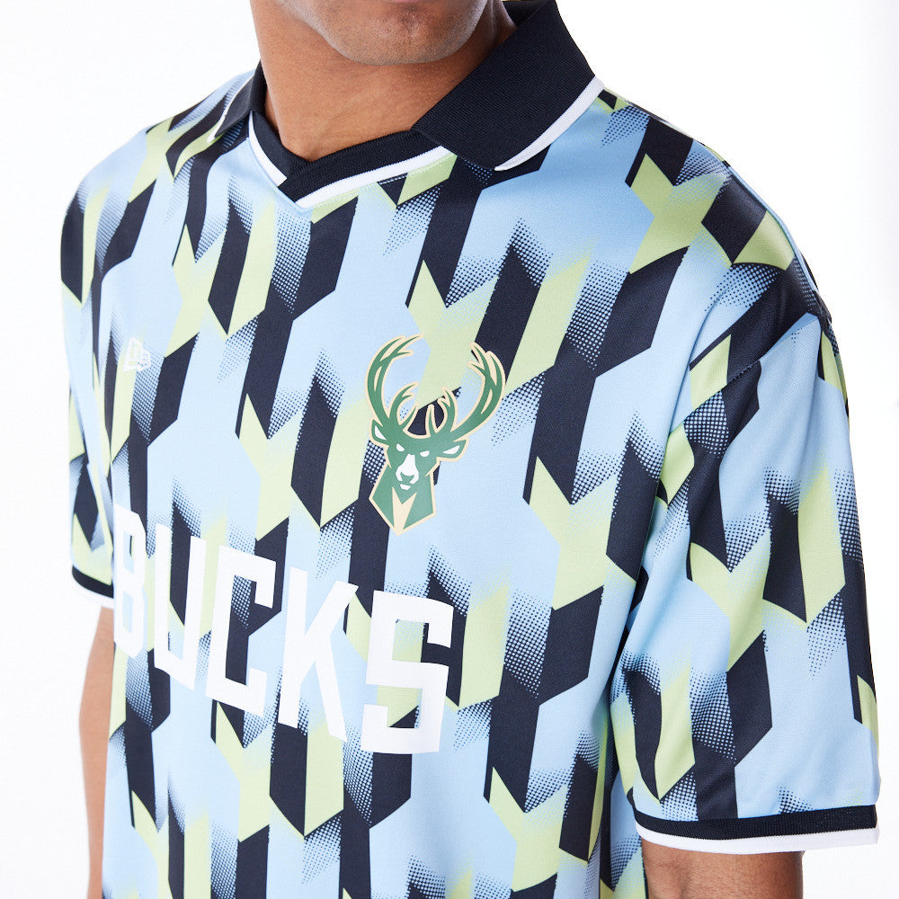 Milwaukee Bucks NBA Soccer Blue Tee