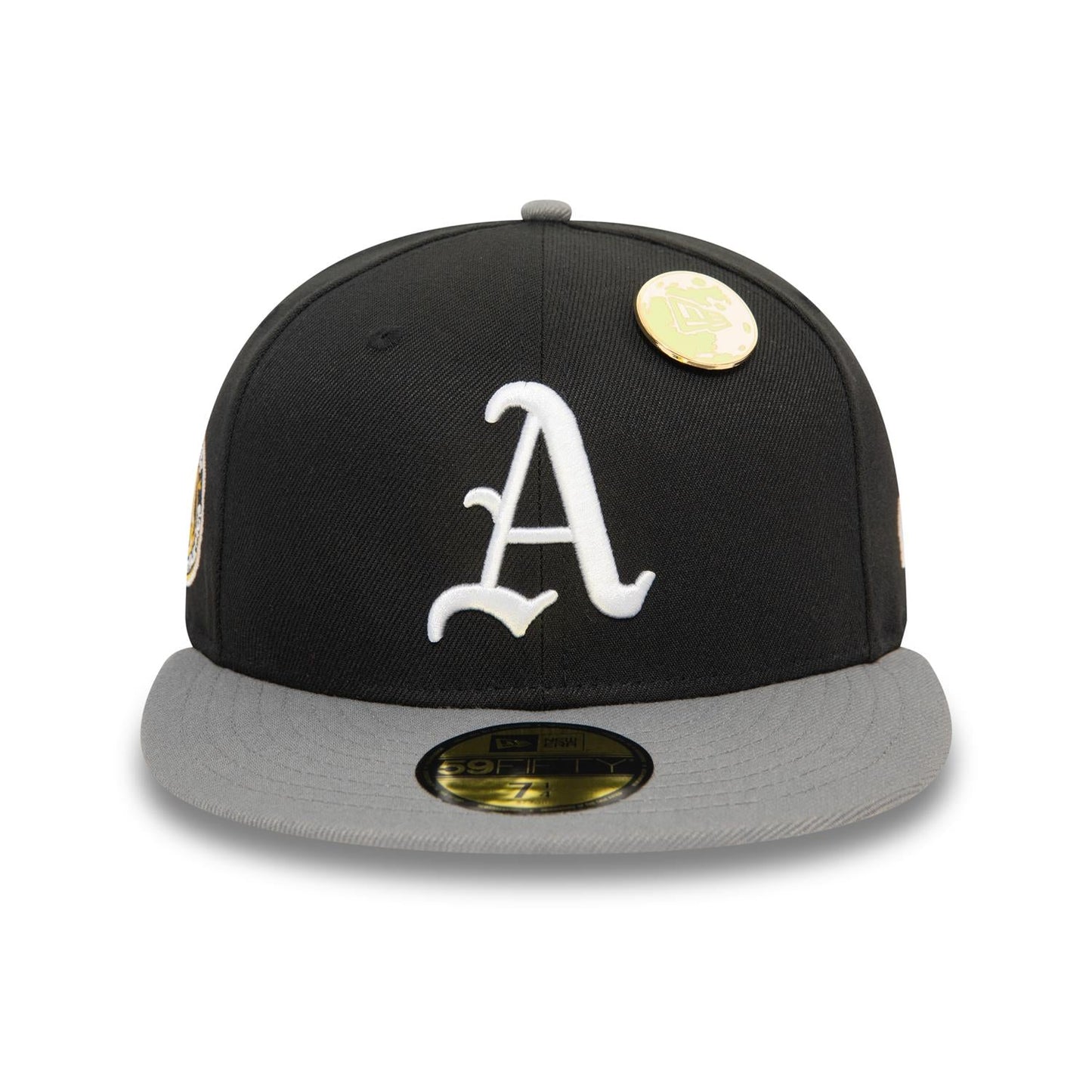 Oakland Athletics 59FIFTY MLB Contrast Pin Black Cap