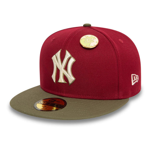 New York Yankees 59FIFTY MLB Contrast Pin Red Cap