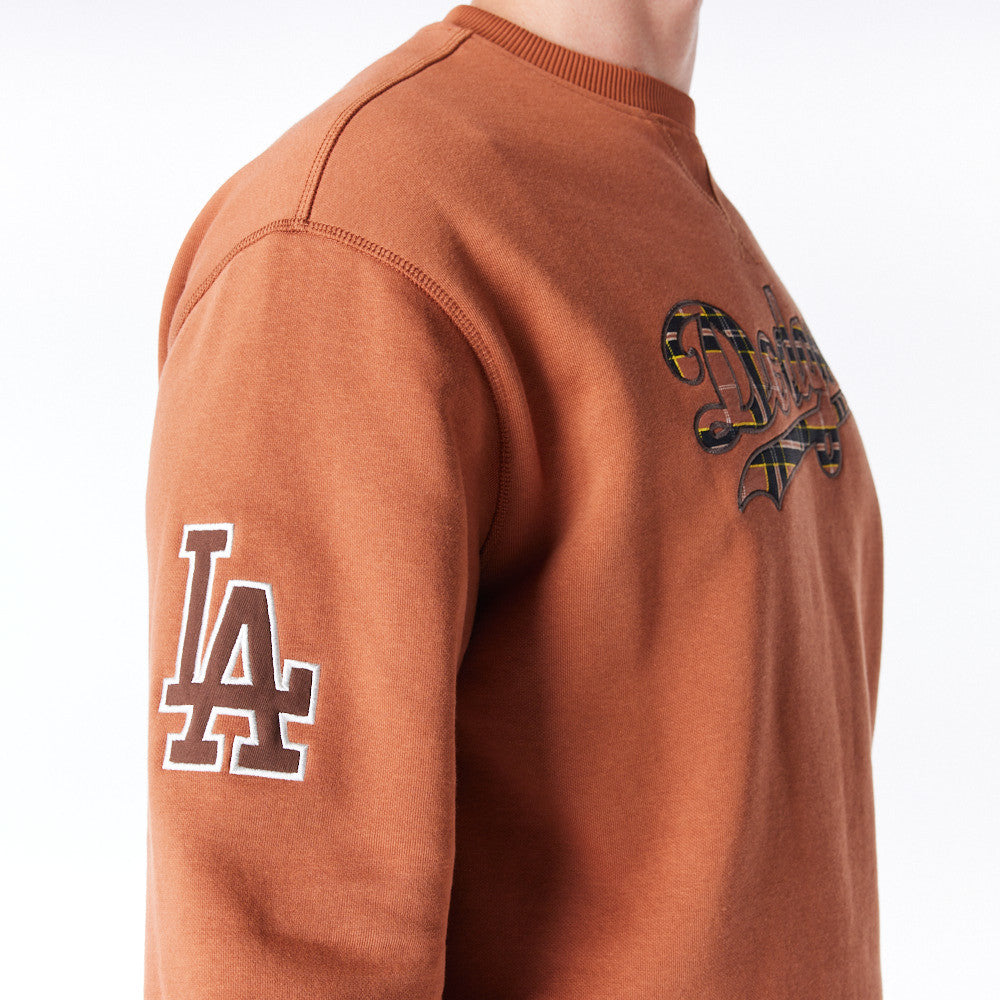 Los Angeles Dodgers MLB Tartan Infill Brown Crew
