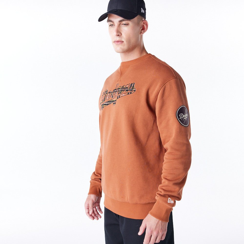 Los Angeles Dodgers MLB Tartan Infill Brown Crew