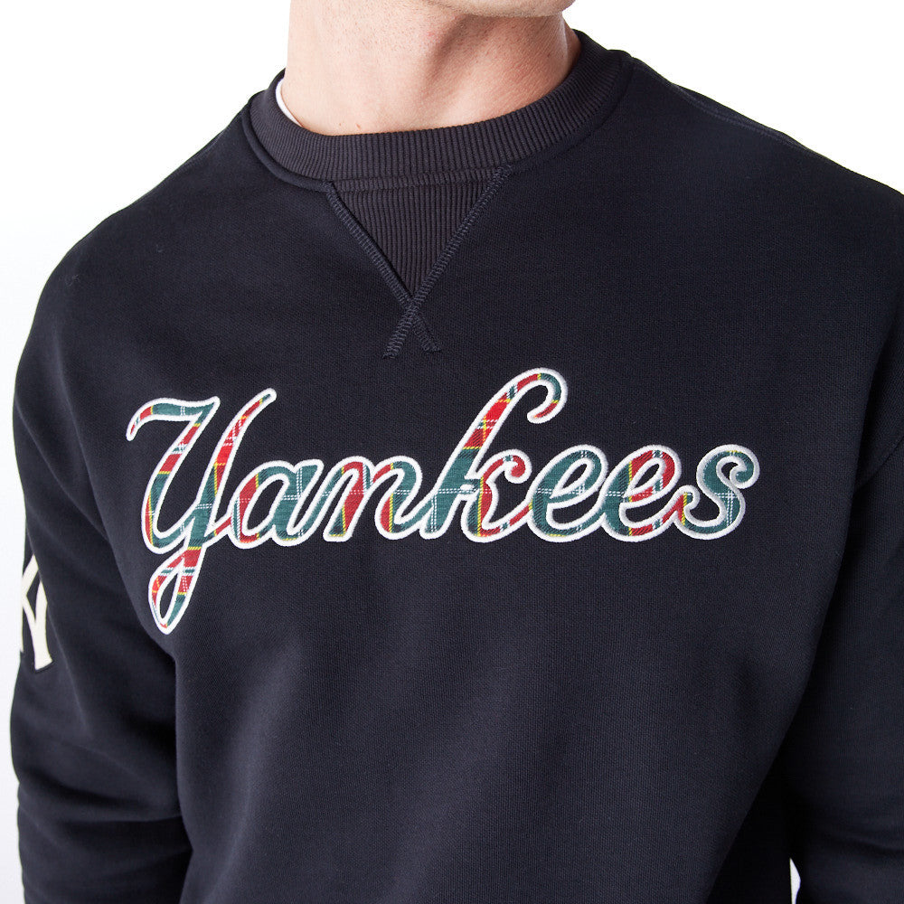 New York Yankees MLB Tartan Infill Black Crew