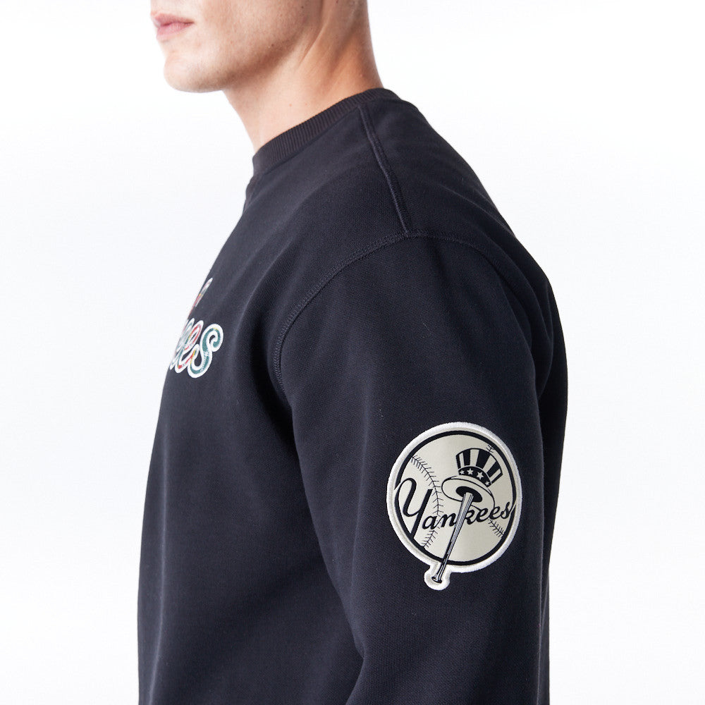 New York Yankees MLB Tartan Infill Black Crew