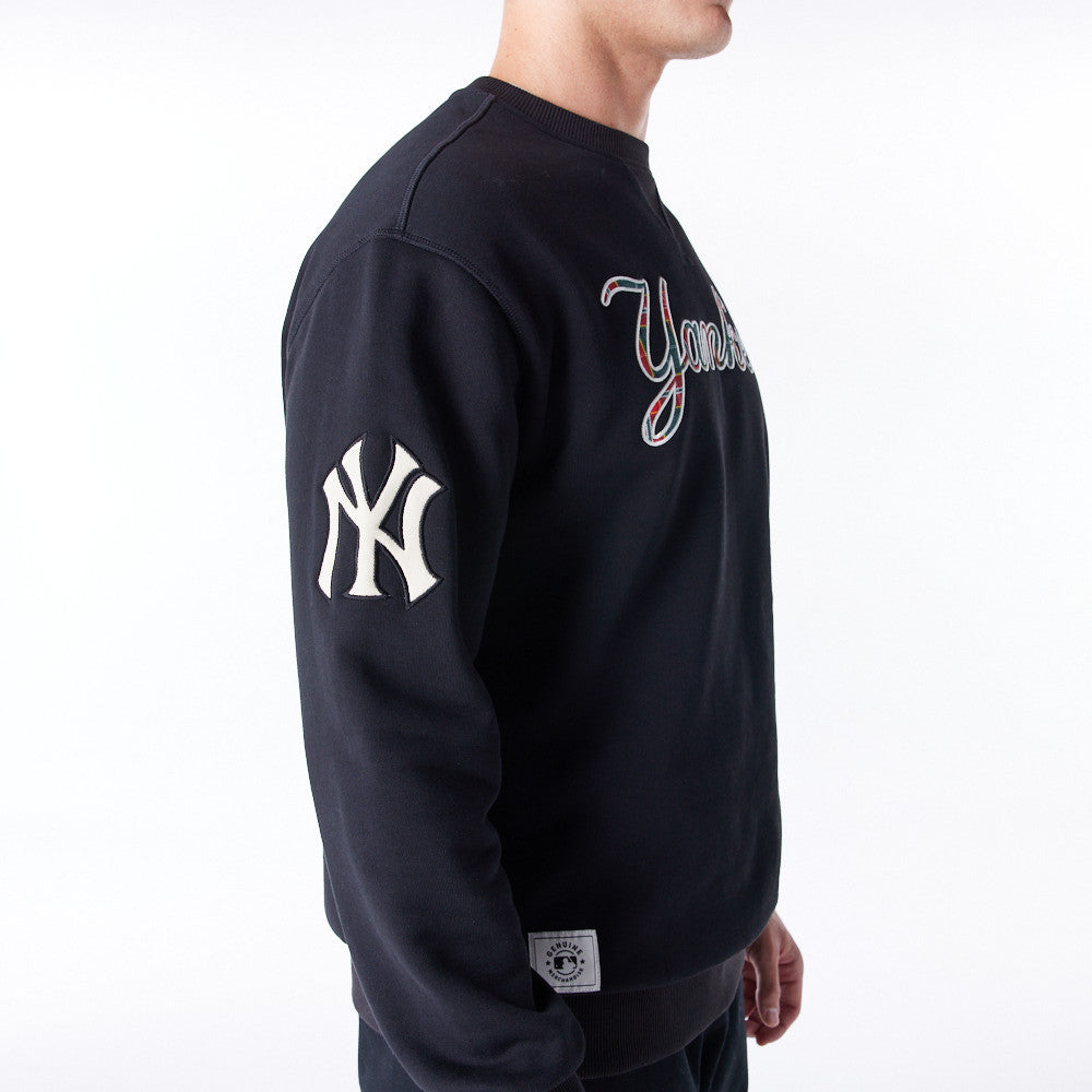 New York Yankees MLB Tartan Infill Black Crew