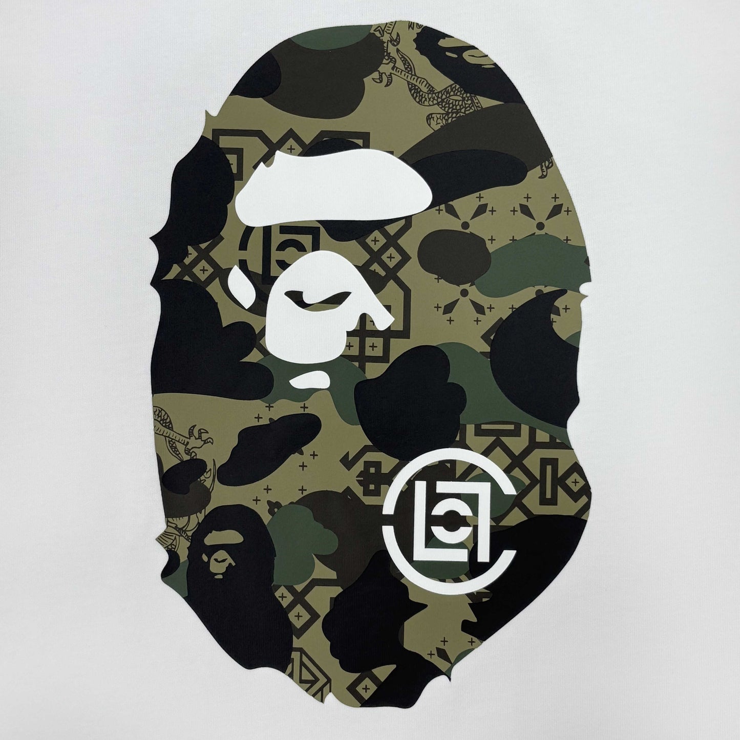 BAPE Ape Head Graffiti Big Ape Head Tee White