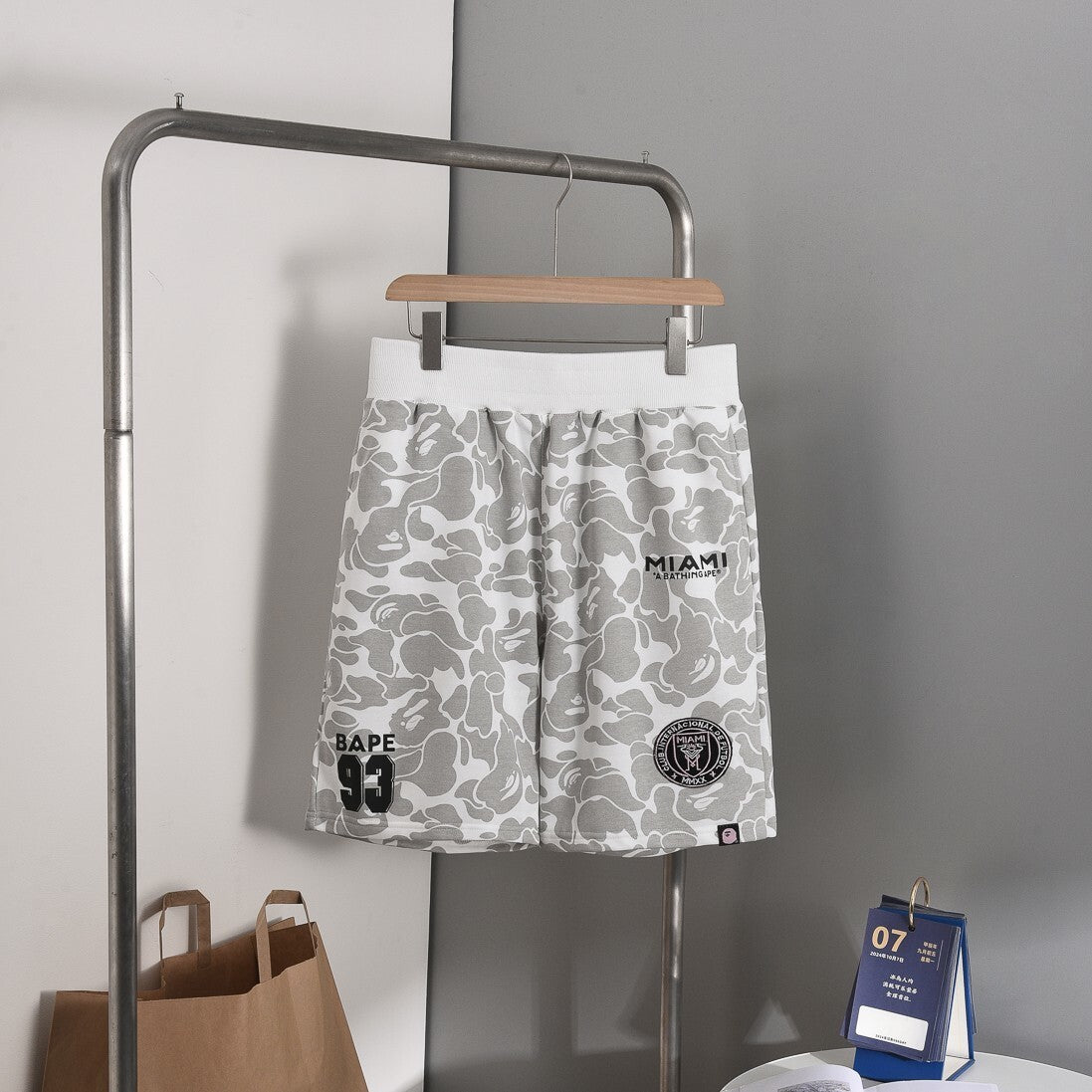 Bape x Inter Miami Camo Shorts Grey