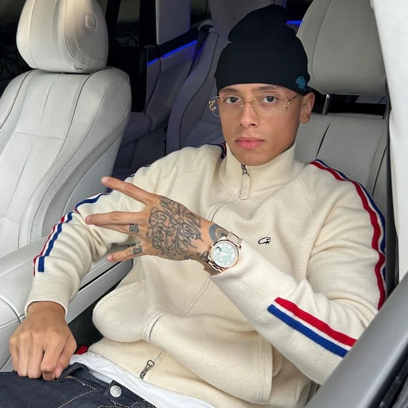 Corteiz RTW Knit Zip Up Fleece - Cream