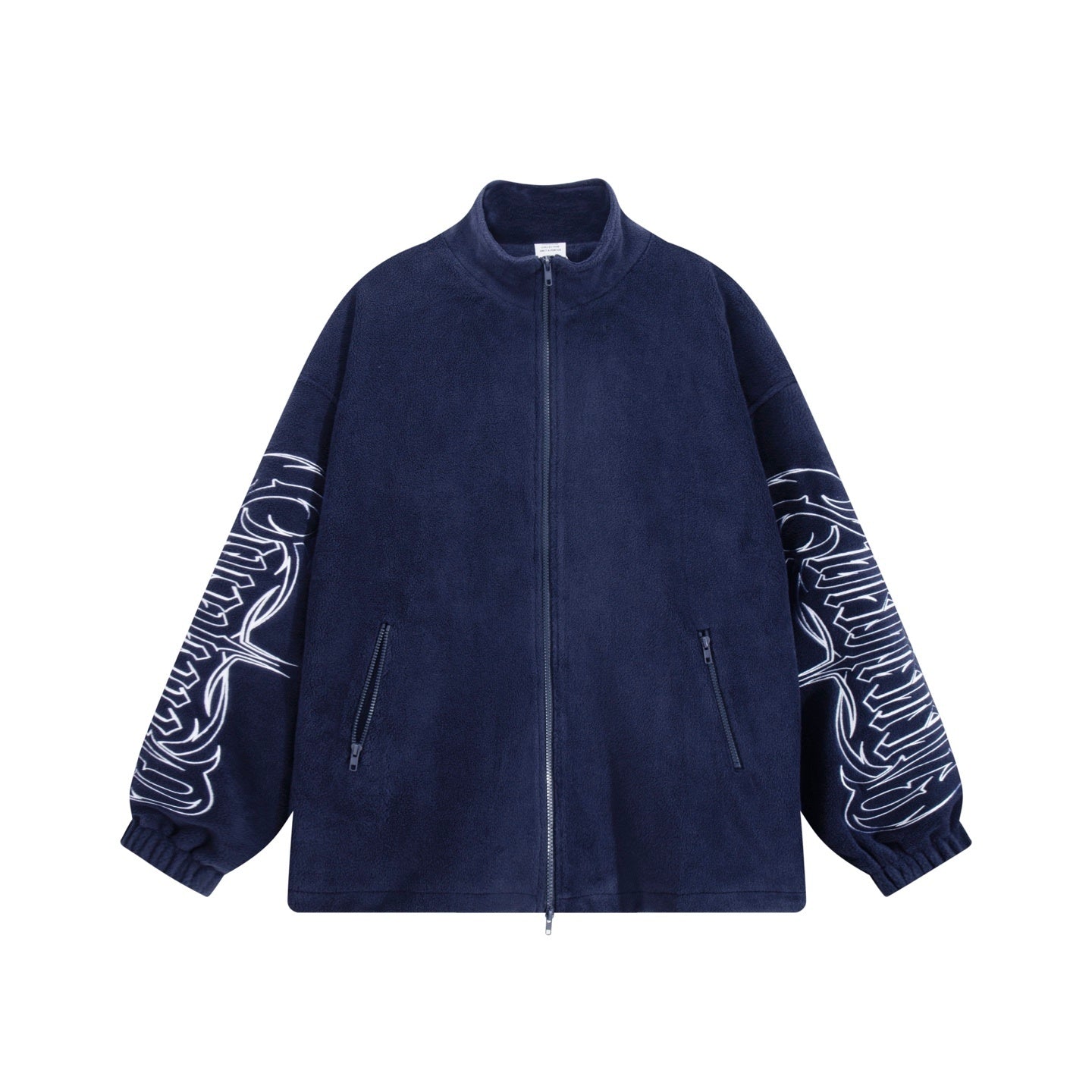 VETEMENTS Navy Embroidered-Logo Jacket