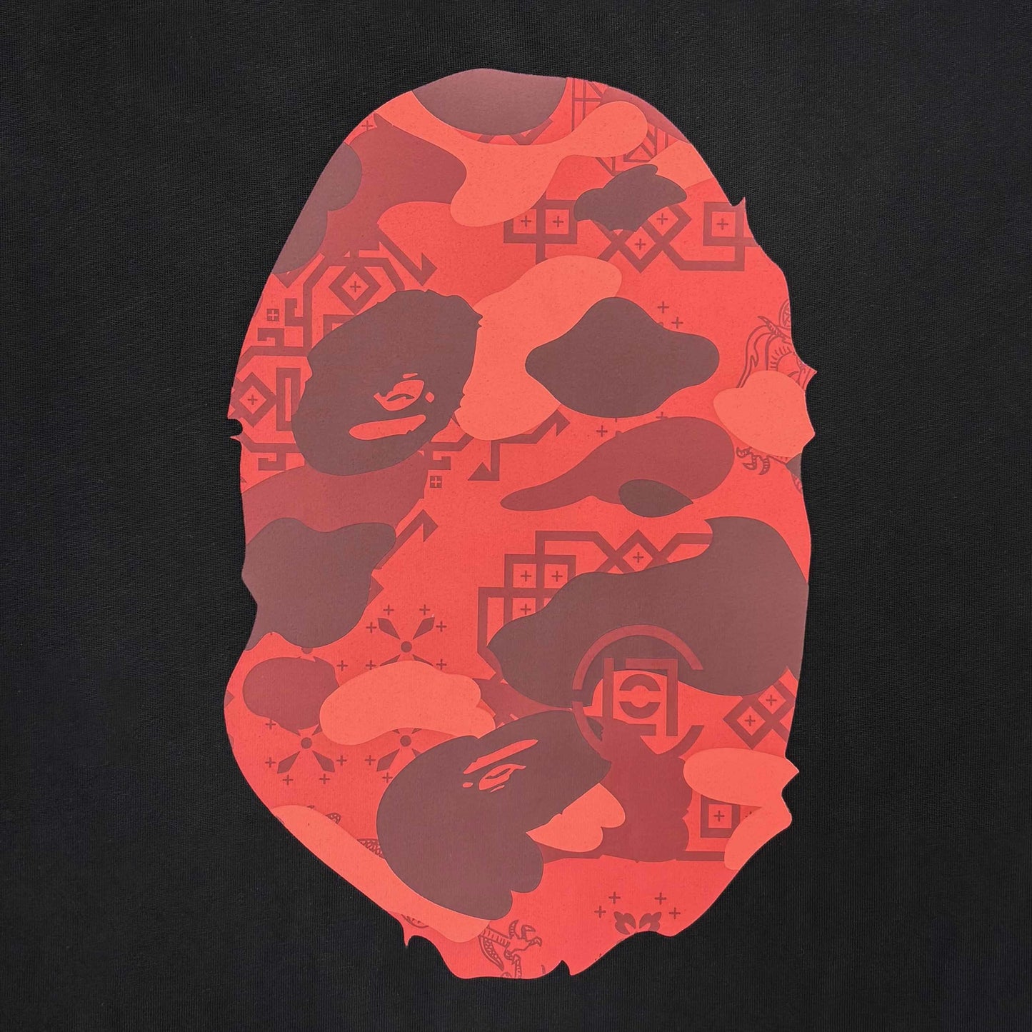 BAPE Ape Head Graffiti Big Ape Head Tee Black