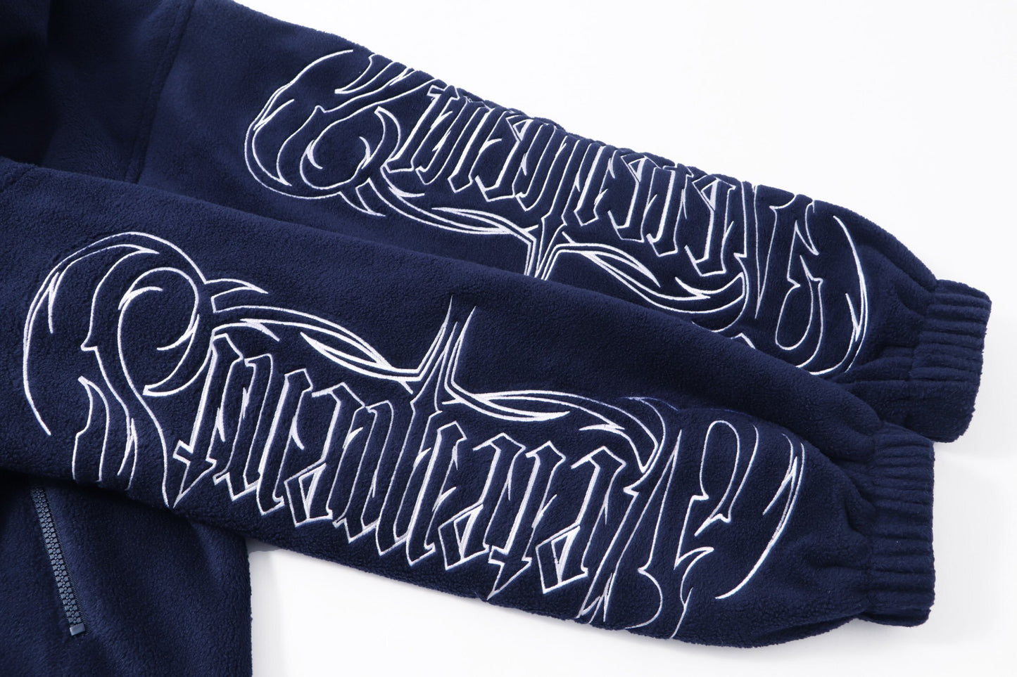 VETEMENTS Navy Embroidered-Logo Jacket
