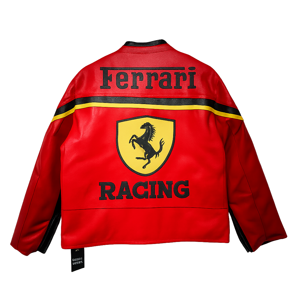 Ferrari Racing Leather Jacket – "Red"