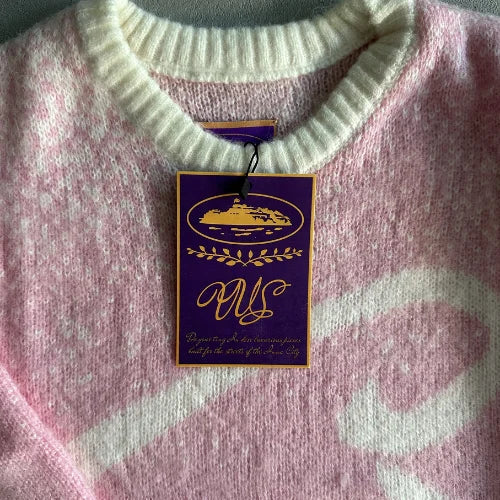 Corteiz C Star Gradient Mohair Knit Sweater - 'Pink'