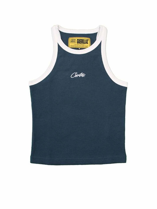 Corteiz Allstarz Contrast Tank Top - 'Navy'