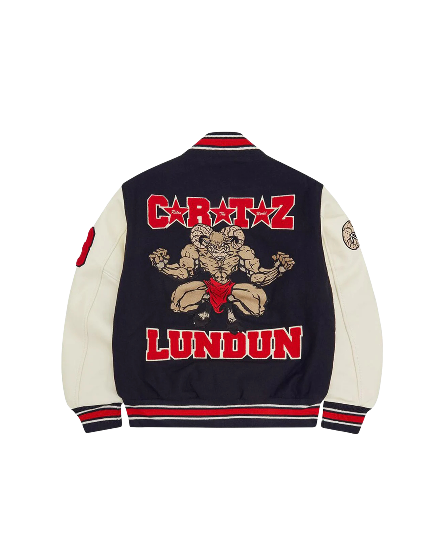 Corteiz Goat Varsity Jacket - "Navy"
