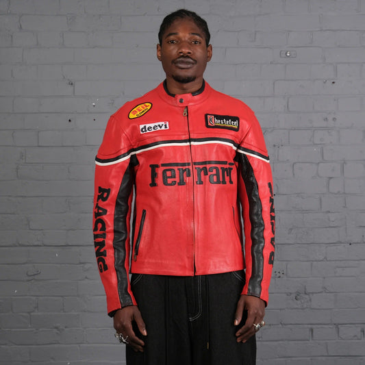 Ferrari Racing Leather Jacket – "Red"