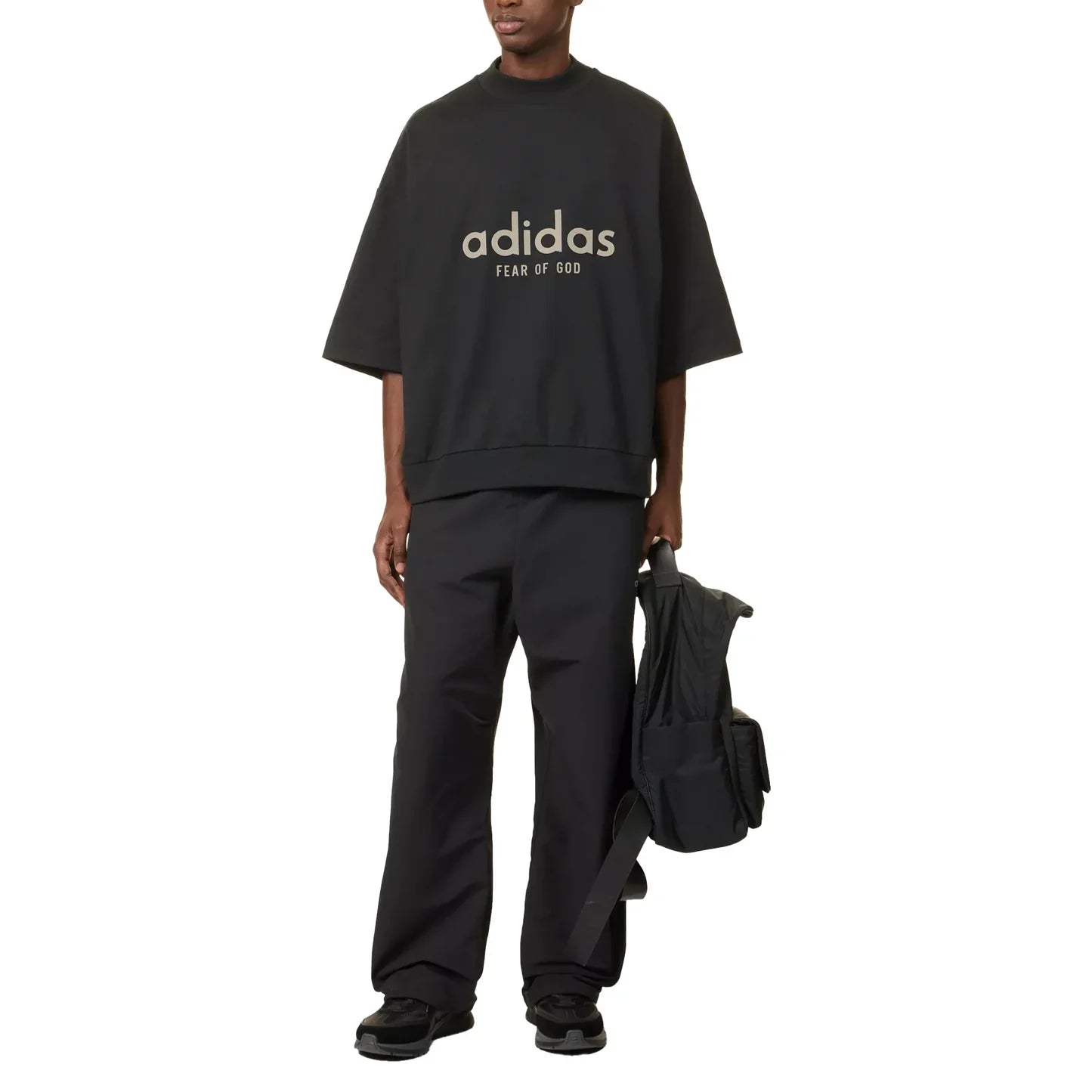 Fear of God Athletics Heavy Jersey 3/4 Mock Tee - "Black"