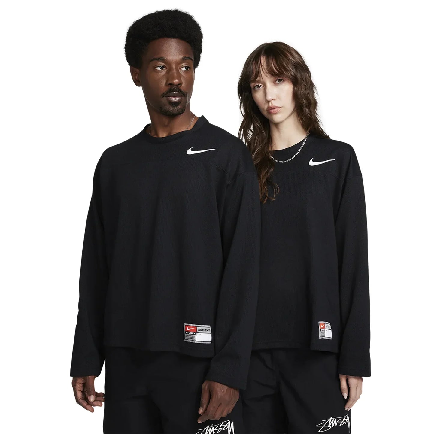Nike x Stussy Long Sleeve Mesh Jersey Black