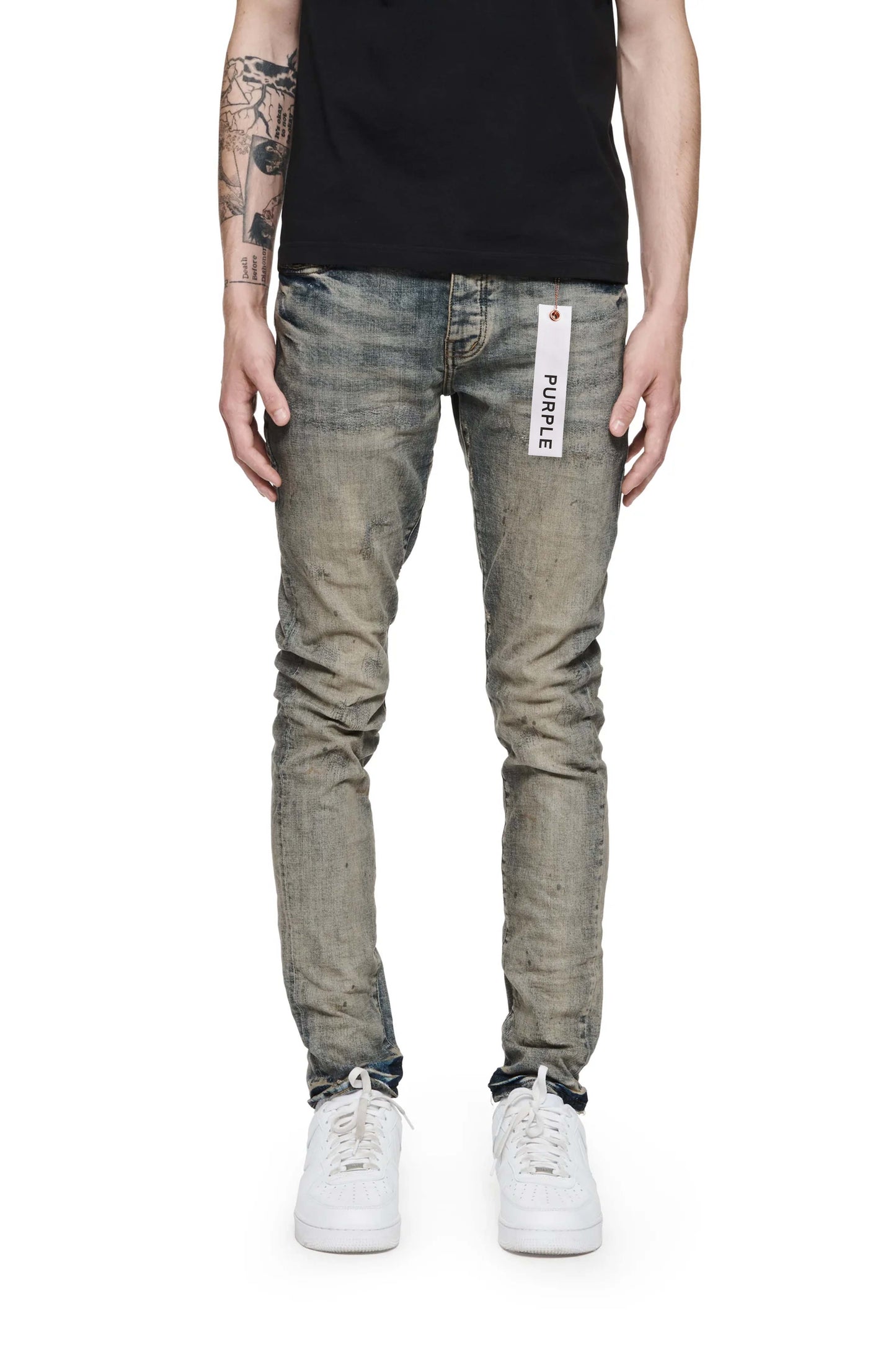 Purple P001 Indigo Oil Repair Denim Jeans