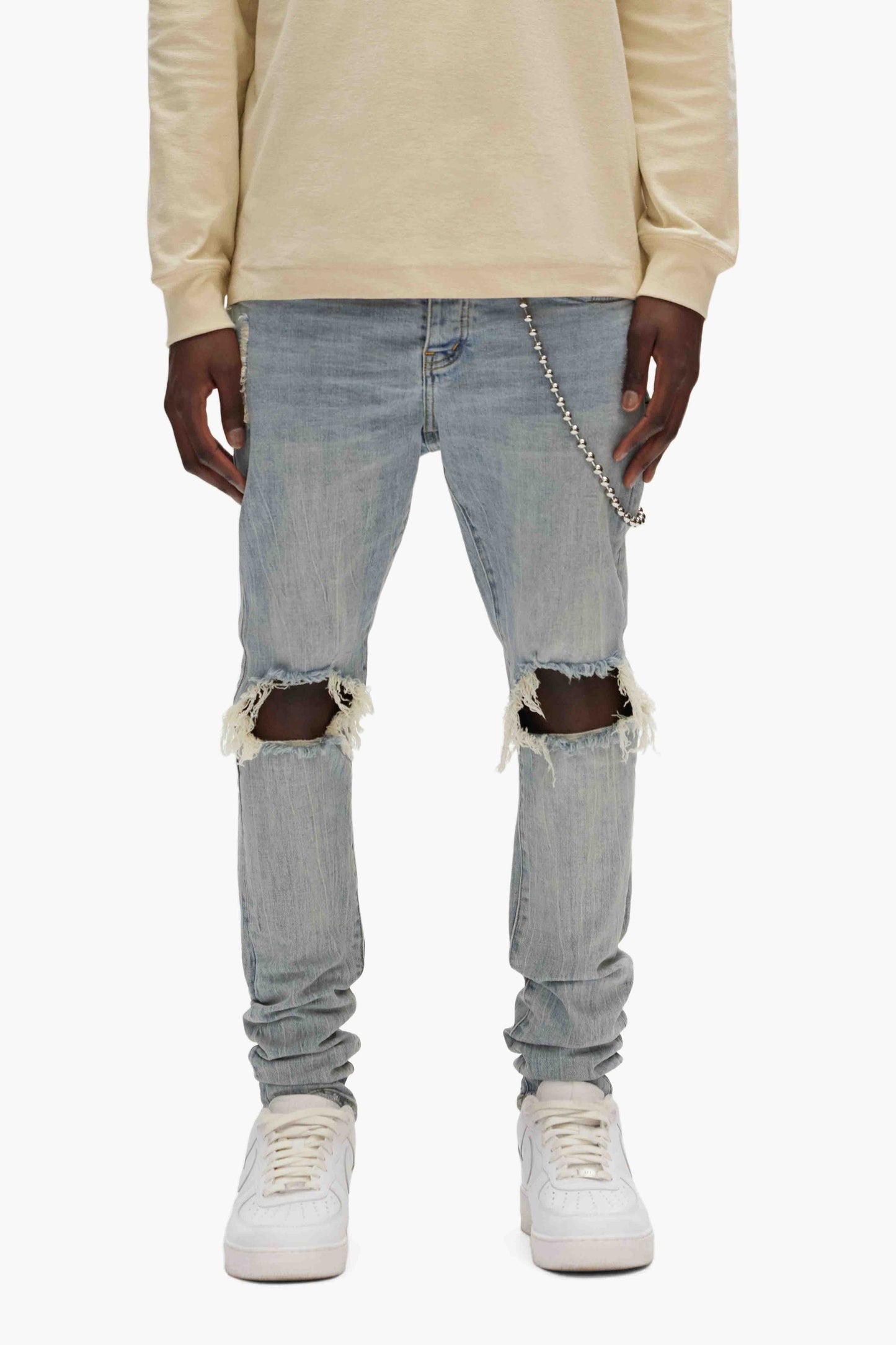 Purple P002 Light Indigo Blowout Denim Jeans