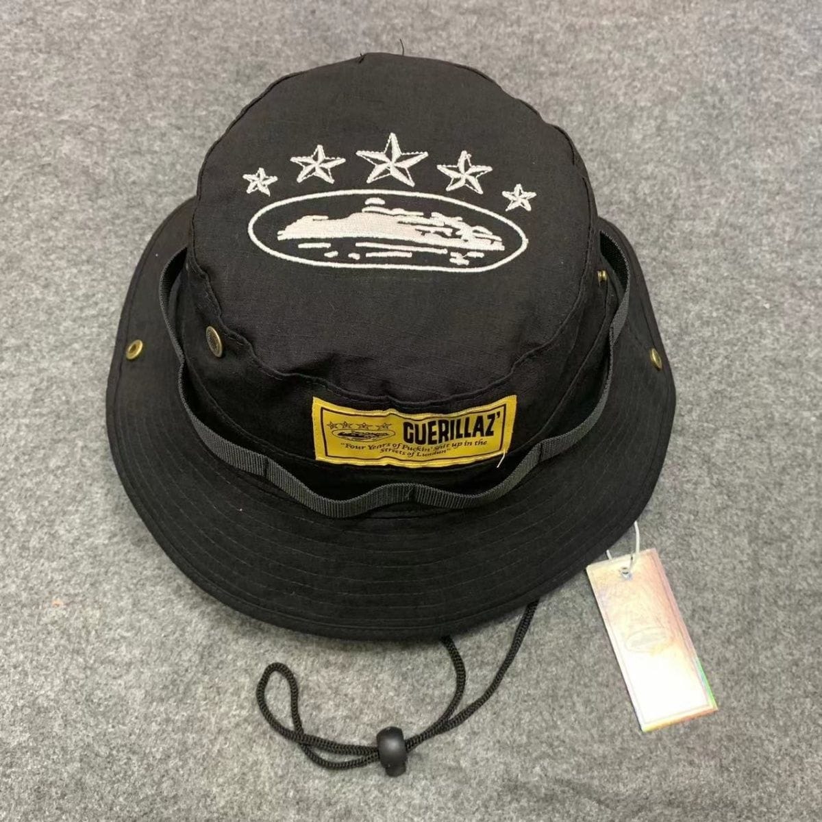 Corteiz Guerillaz Bucket Hat Black