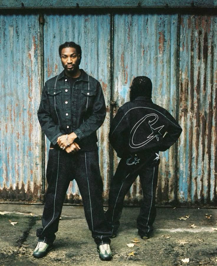 Corteiz C-Star Stitch-Down Denim Jacket - 'Black'