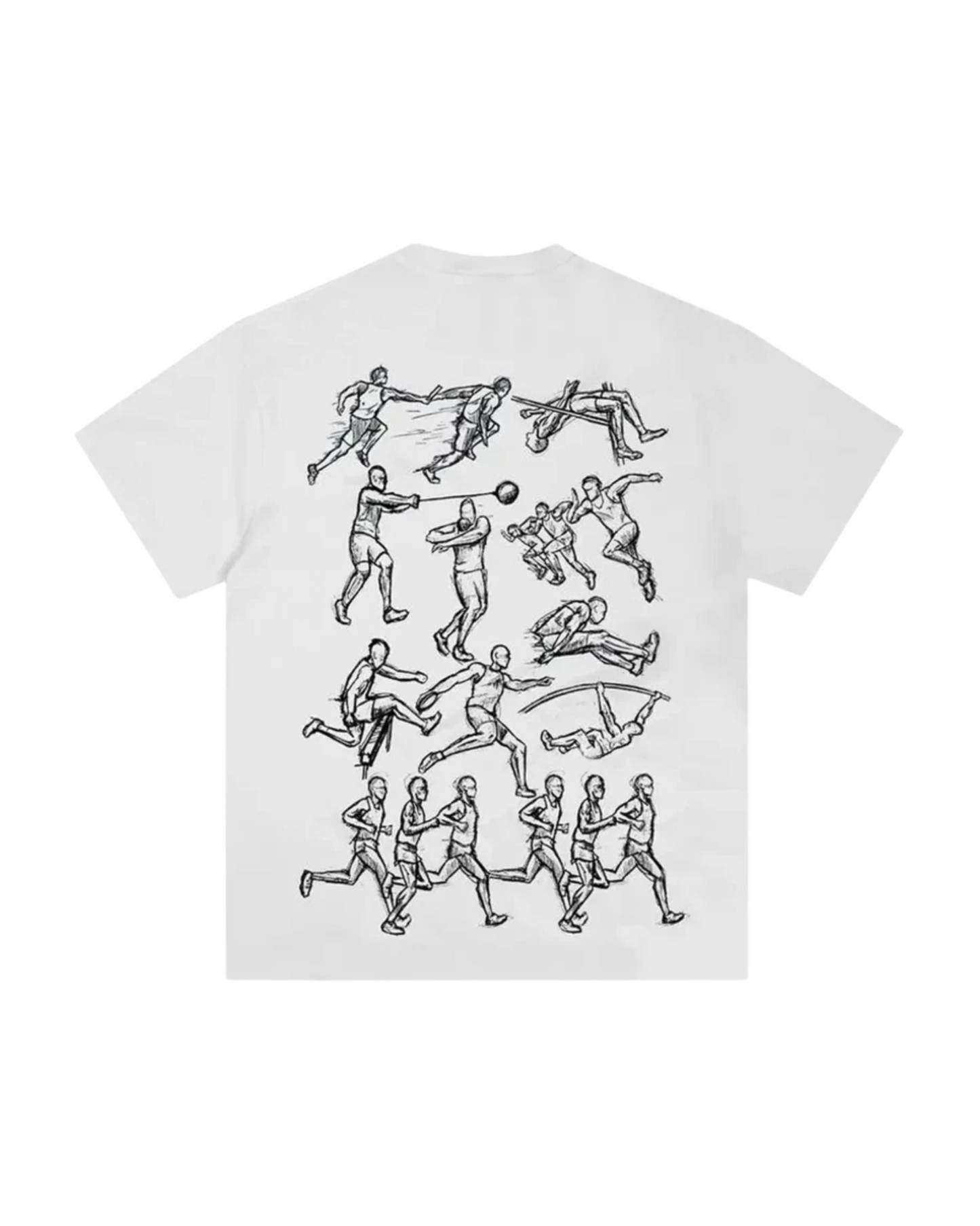 Corteiz Track And Field Tee - "White"