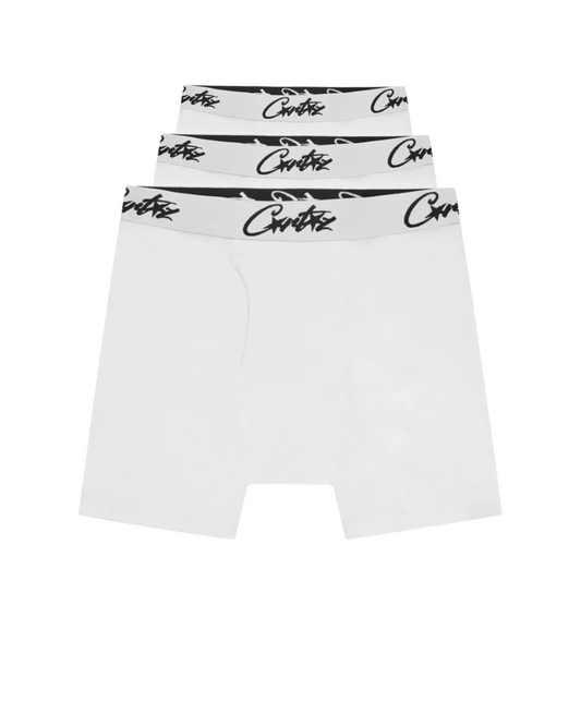 Corteiz Allstarz Boxers (3 Pack) - "White"