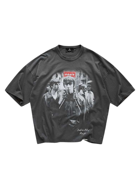 Represent X Oasis Definitely Maybe T-Shirt - "Washed Black"