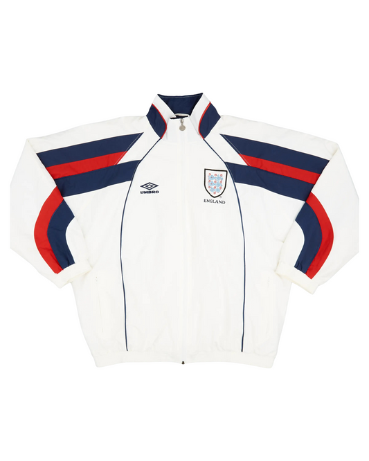 England '98 Vintage Windbreaker - 'White/Red'