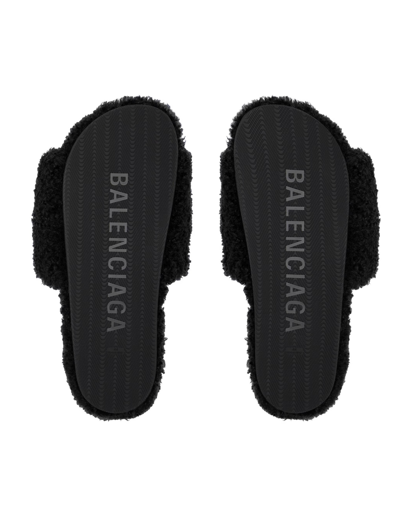 Balenciaga Furry Slide Sandal - "Black"