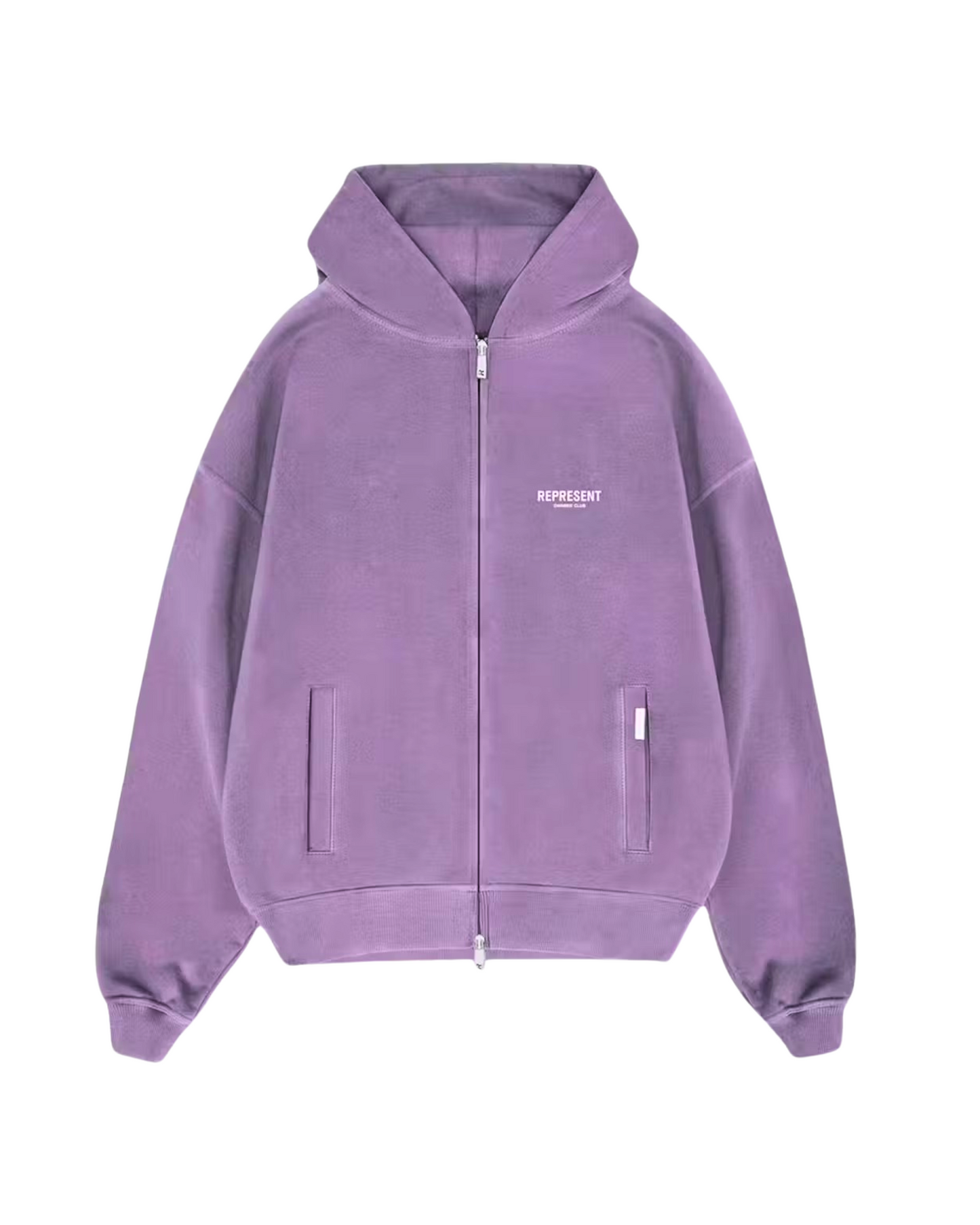 Represent Owners Club Zip-Up Hoodie - "Vintage Violet"