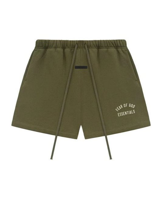 Fear of God Essentials Fleece Soccer Short - 'Military'